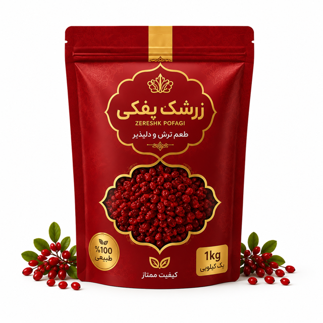 زرشک پفکی ممتاز دُر سرخ کویر  زرشک ایرانی درجه یک ۱ کیلویی (ارسال رایگان)